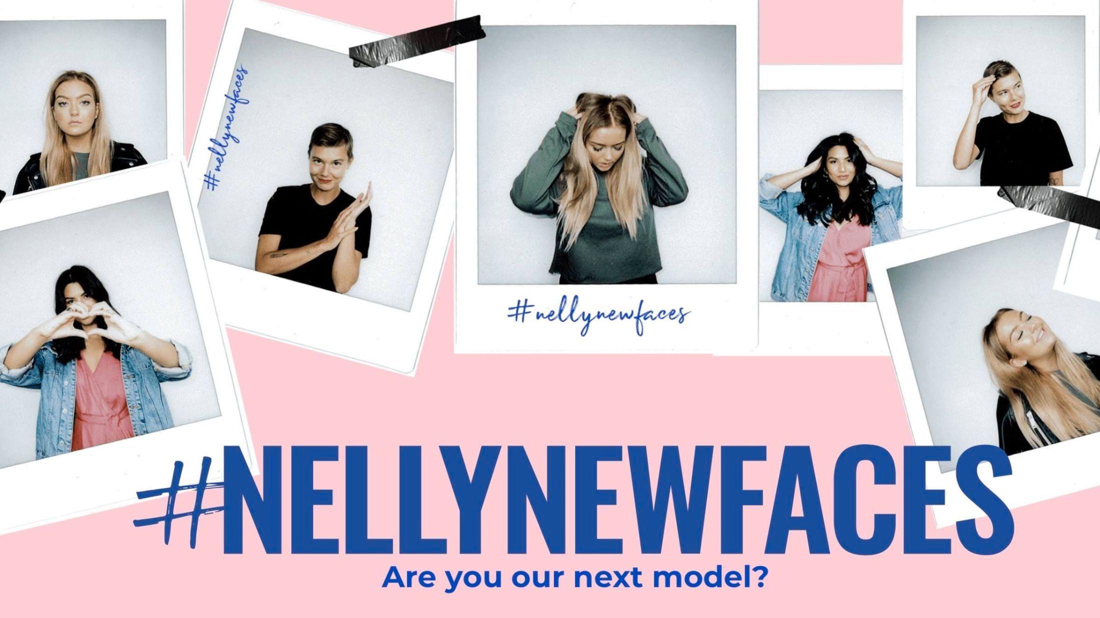 VIL HA NYE ANSIKTER: Nettbutikken Nelly søkte etter modeller på denne måten. Foto: Skjermdump.