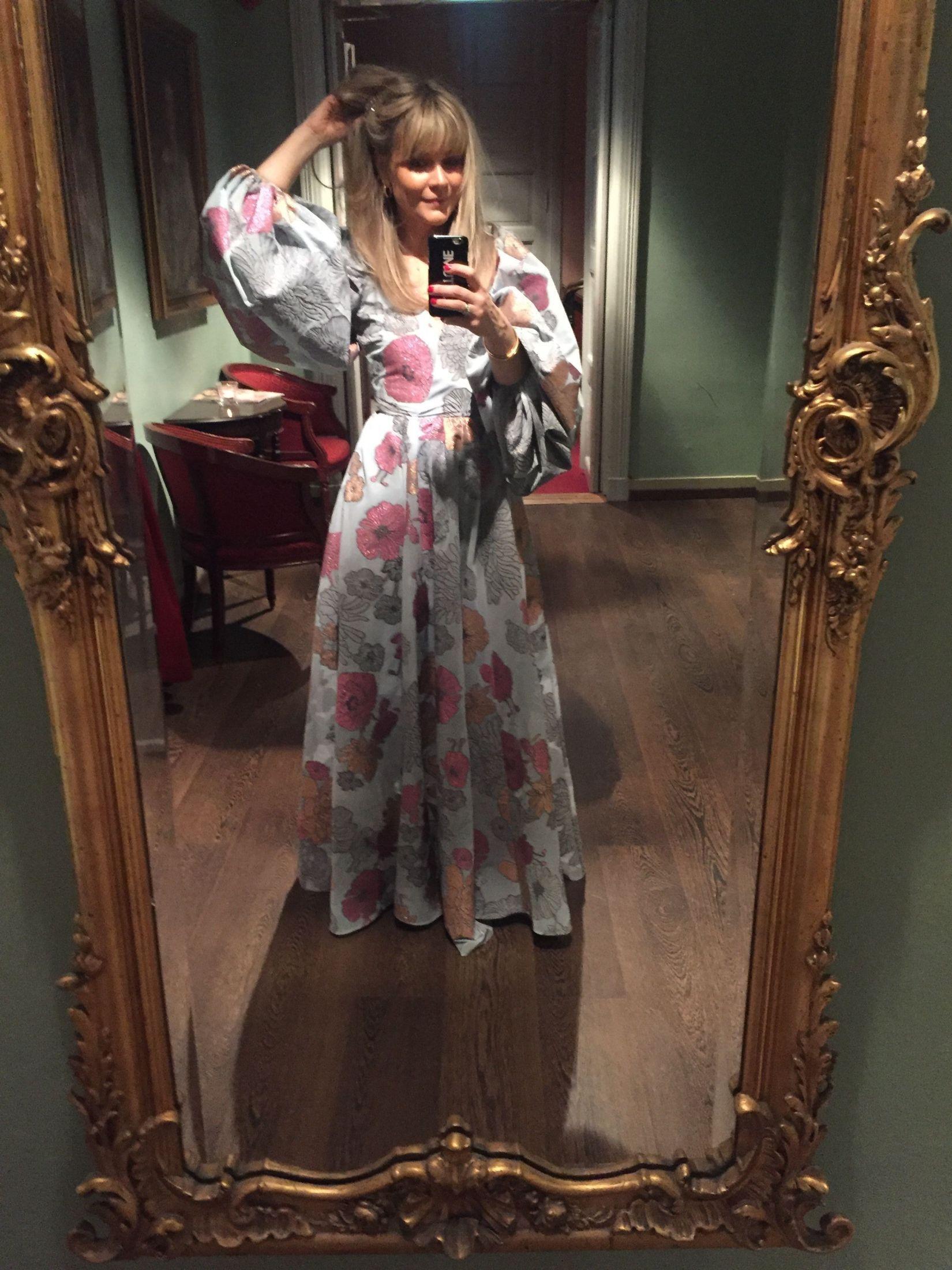 GLAMORØS: – Jeg gleder meg til Costume Awards i 2020, her i Stine Goya kreasjonen jeg hadde på meg sist, en drøm av en kjole. Foto: Privat
