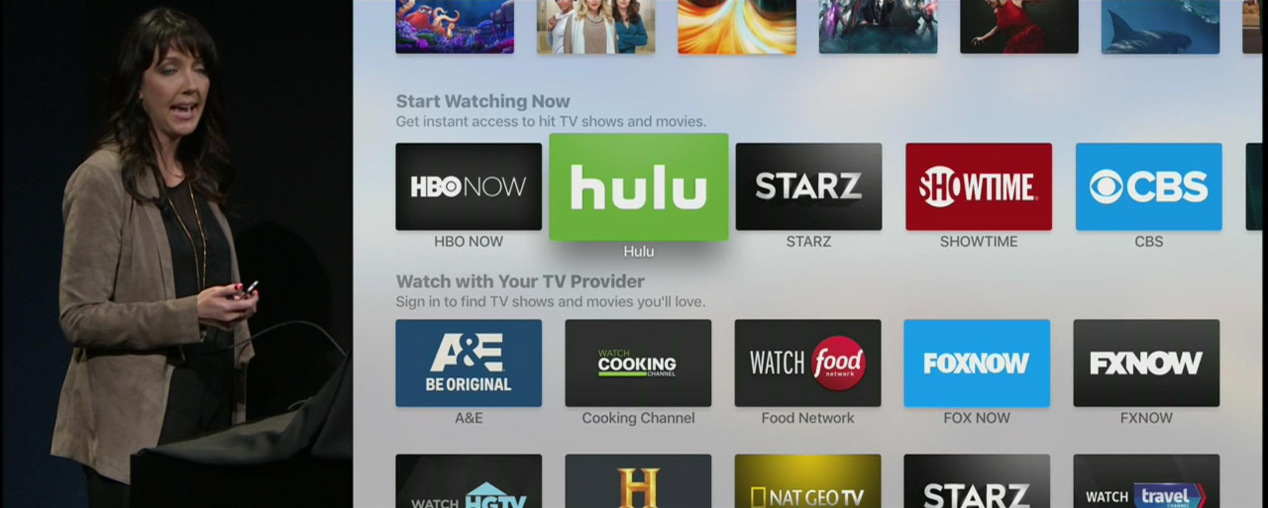 Selv om du bruker en mengde apper på Apple TV-en din organiseres alt innholdet ett sted.