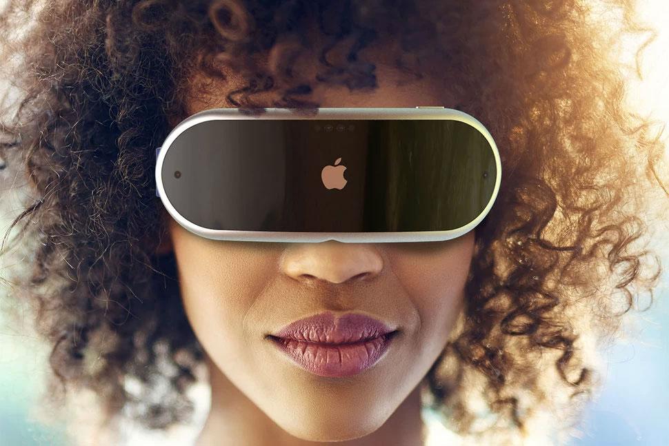 Konseptbilde av Antonio De Rosas visjon av Apples AR/VR-briller.