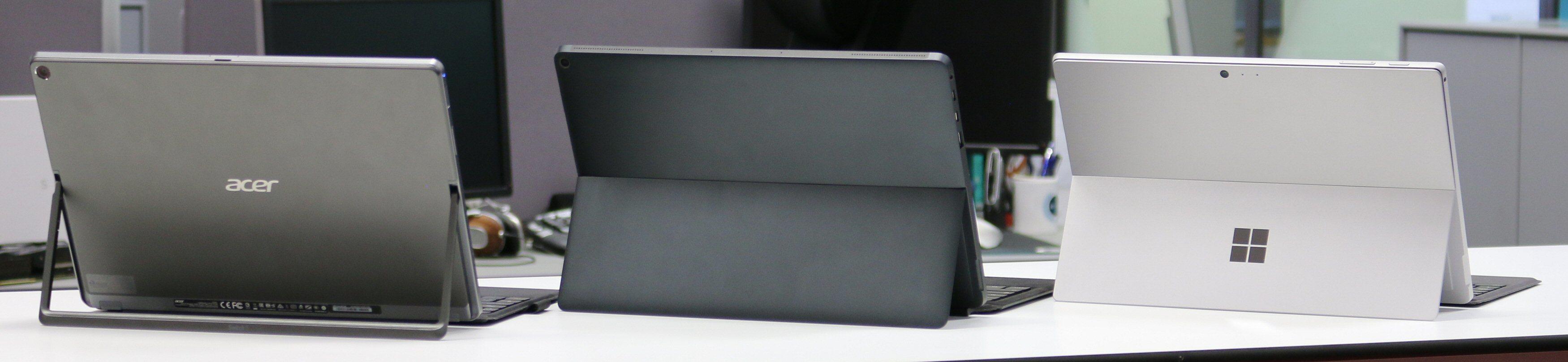 Fra venstre: Acer Switch 5, Eve-Tech Eve V og Microsoft Surface Pro. Bilde: Vegar Jansen, Tek.no