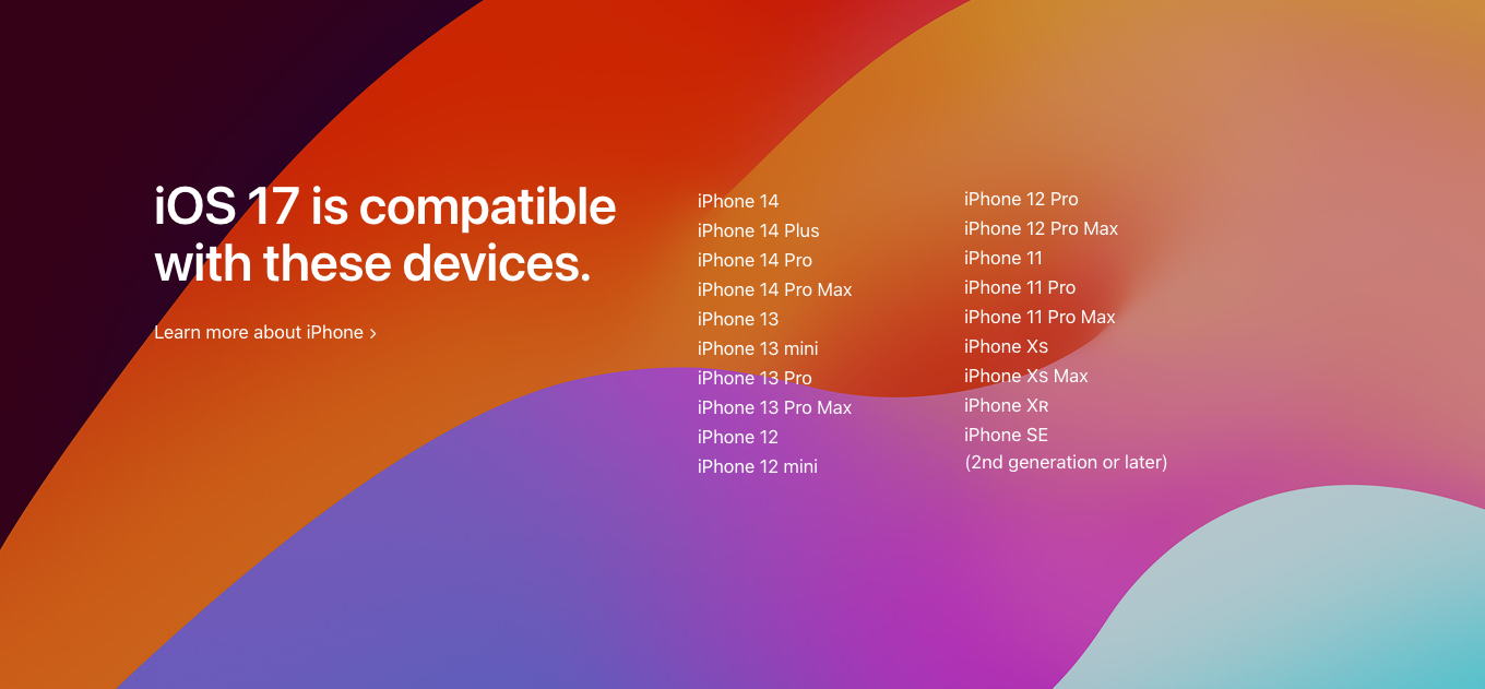 Ingen iPhone 8 eller iPhone X i iOS 17-oversikten. Disse fikk iOS 16 som siste reis. 