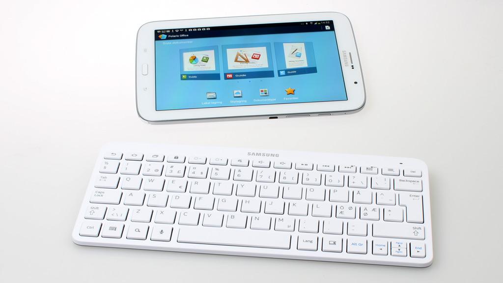 Med trådløst tastatur bli kontorpakken enda bedre.Foto: Espen Irwing Swang, Amobil.no