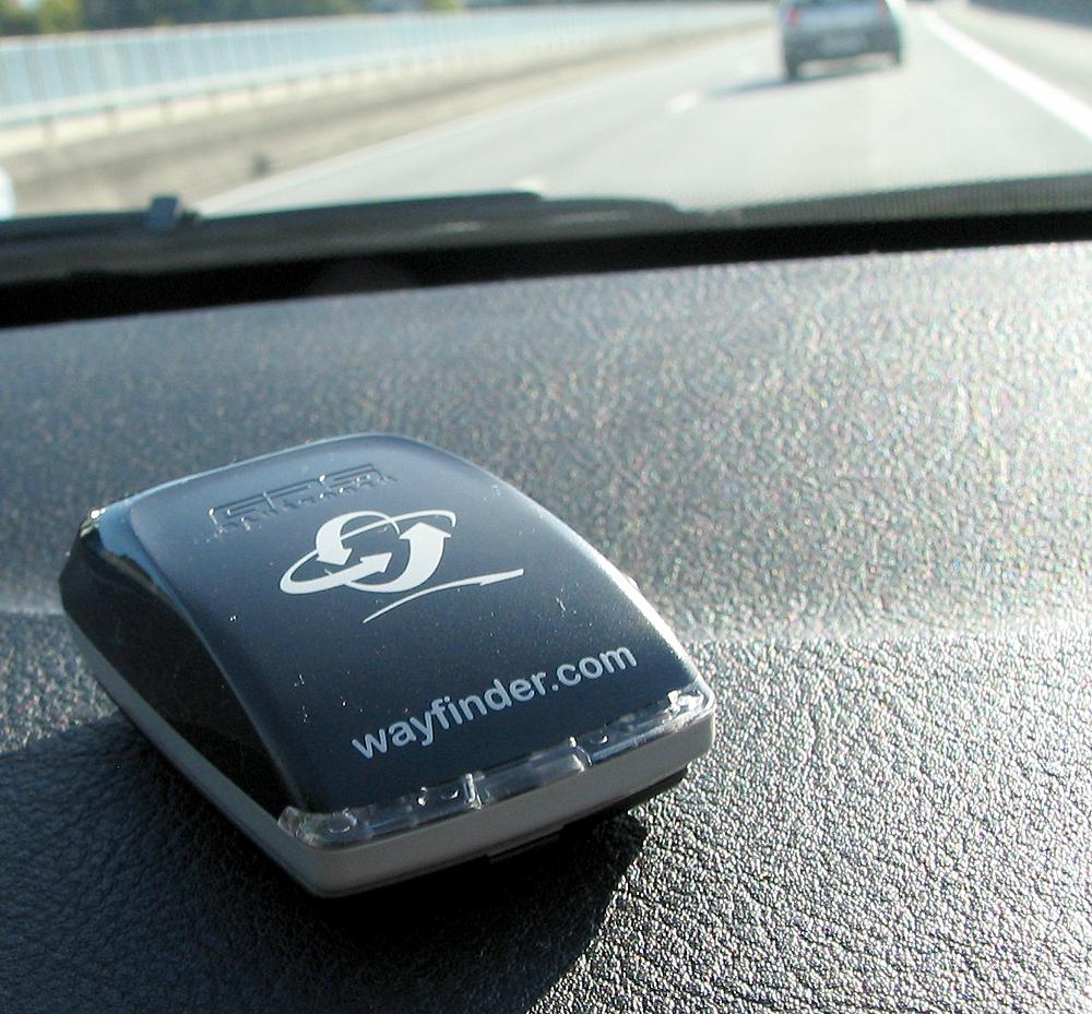 Wayfinder kan kjøpes sammen med GPS-mottaker.