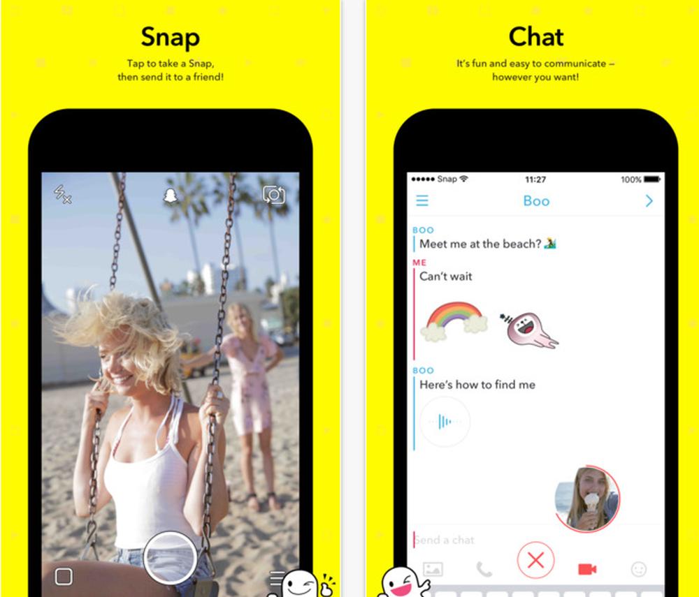 Slik forklarer Snapchat de nye funksjonene.
