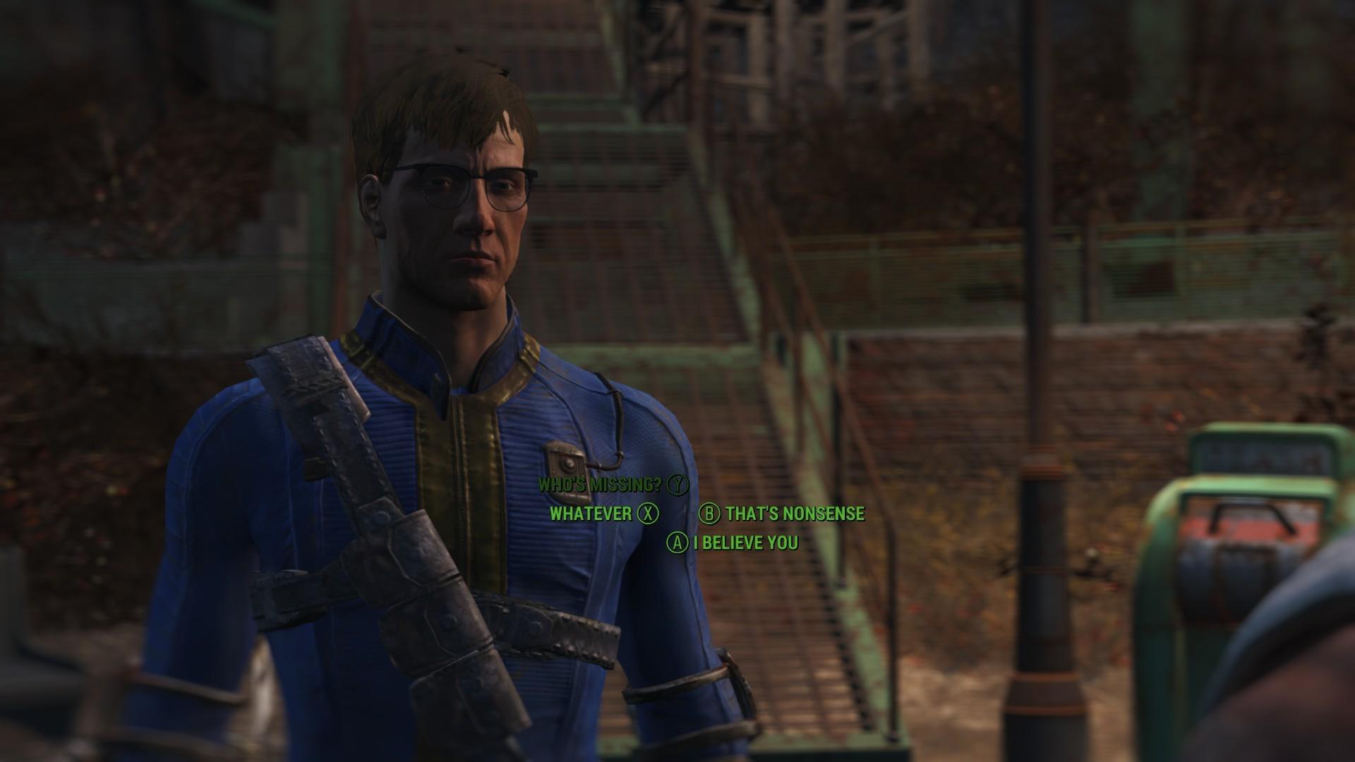 Gjennom dialog kan du utforske hvilken type person du vil være i Fallout 4. Foto: Jonas Magerøy, Gamer.no