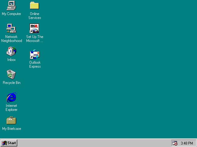 Startknappen gjorde sin entré i Windows 95.