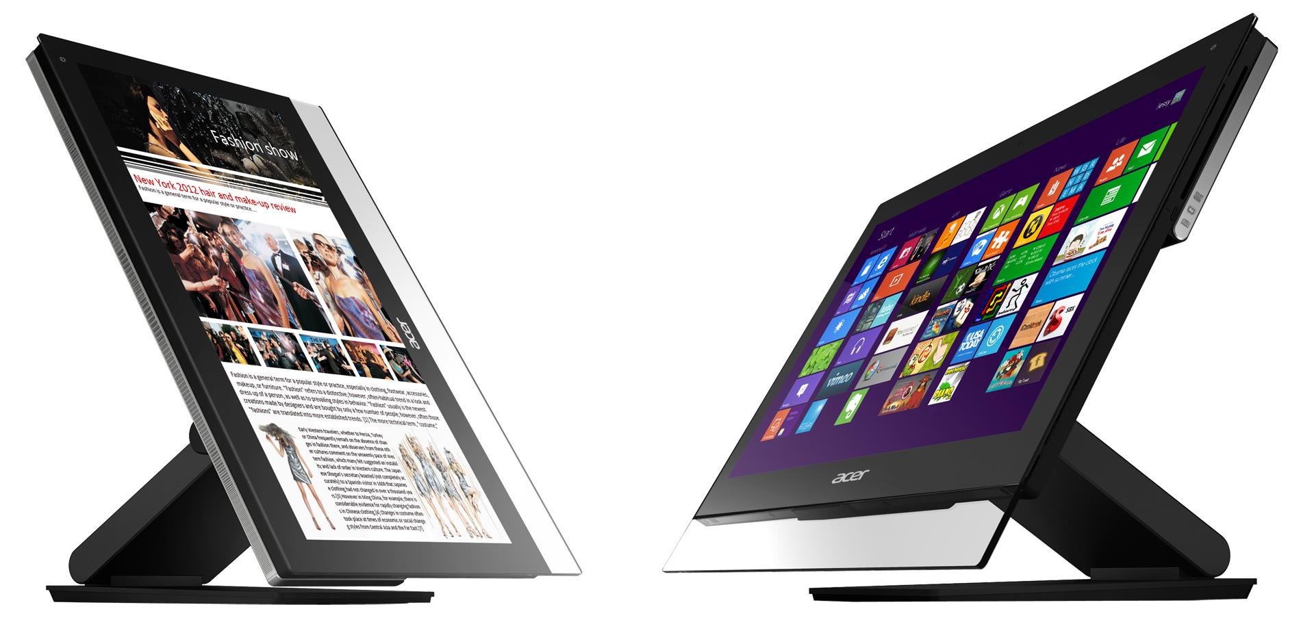 Acers nye alt-i-ett-maskiner er både tynne og berøringsfølsomme.Foto: Acer