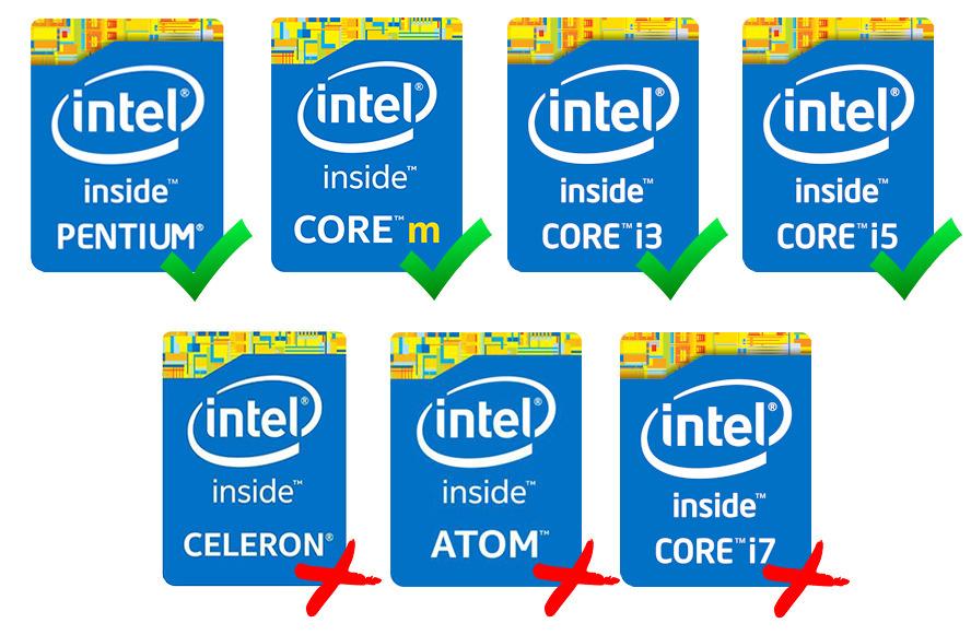 En Intel Atom- eller Celeron-prosessor blir fort pinglete, mens en Core i7-prosessor i de fleste tilfeller er penger ut vinduet.