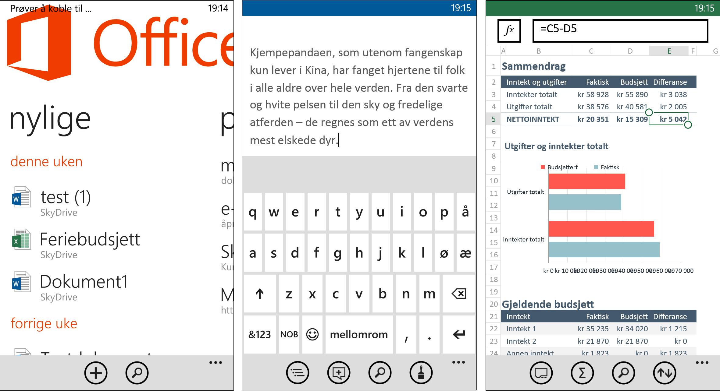 Office-pakken i Windows Phone 8 er veldig god, og lar deg redigere Microsoft Office-dokumenter uten at du ødelegger formateringen. .