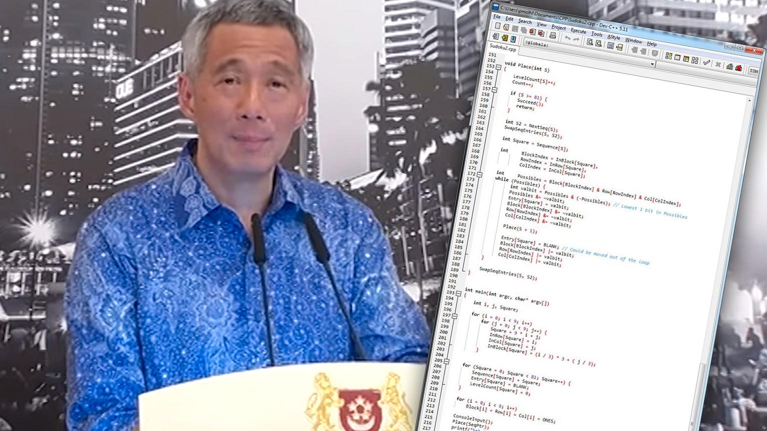 Singapores statsminister kan programmere i C++