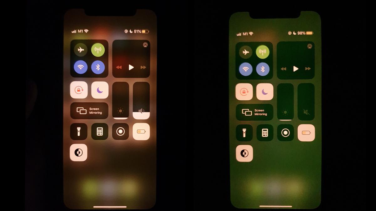 Noen iPhone-brukere klager på grønne skjermer