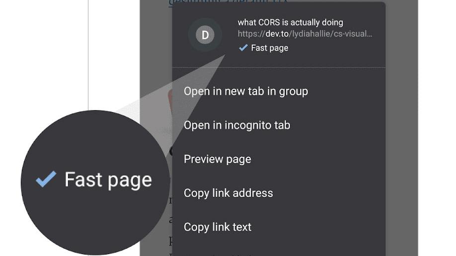 Chromes nye «fast page»-merke skal vise deg hvilke nettsider som laster raskt