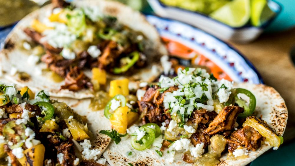 Autentiska mexikanska tacos med fläskkarré