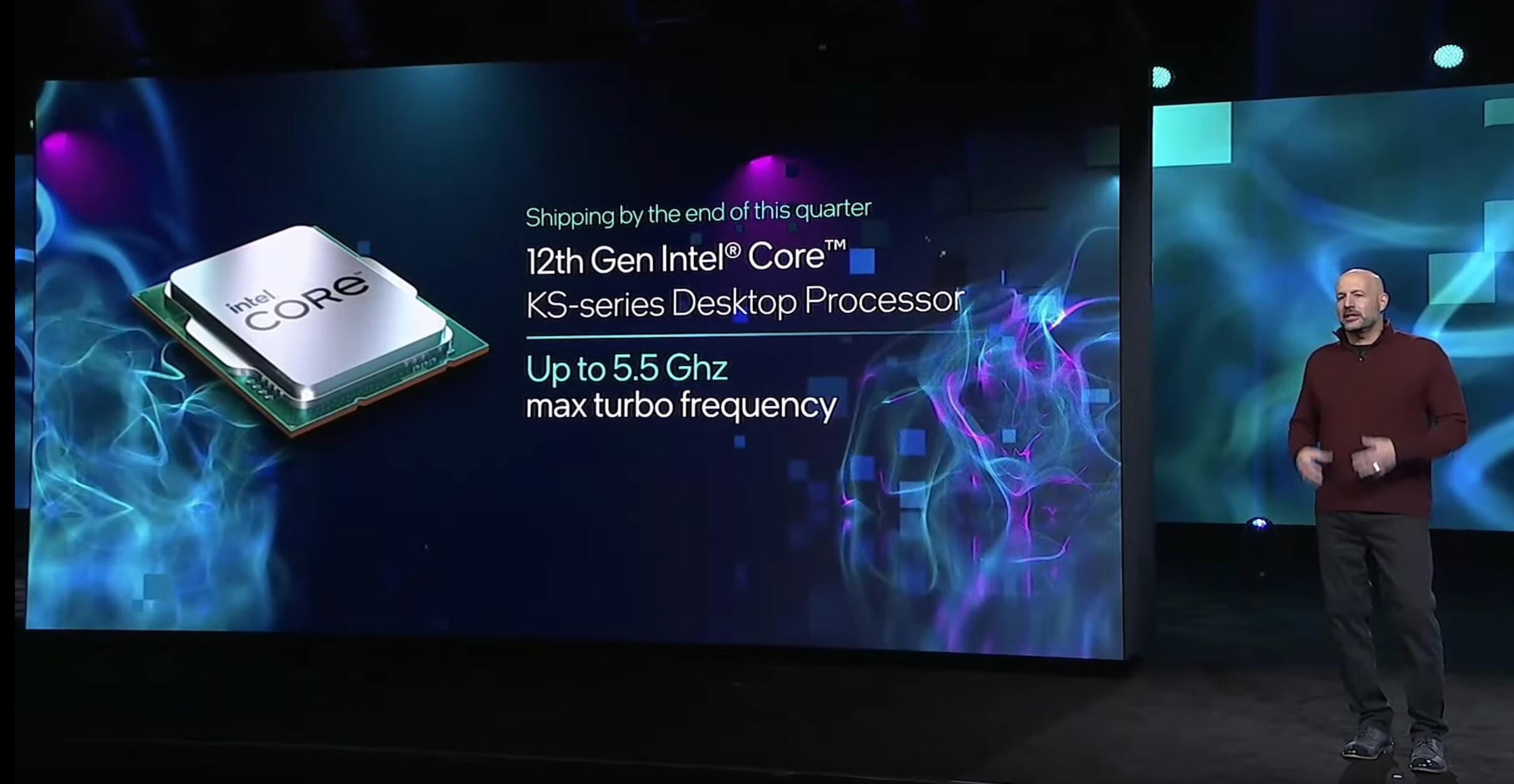 Intels Gregory Bryant kunne vise fram Core i9-12900KS på årets CES.
