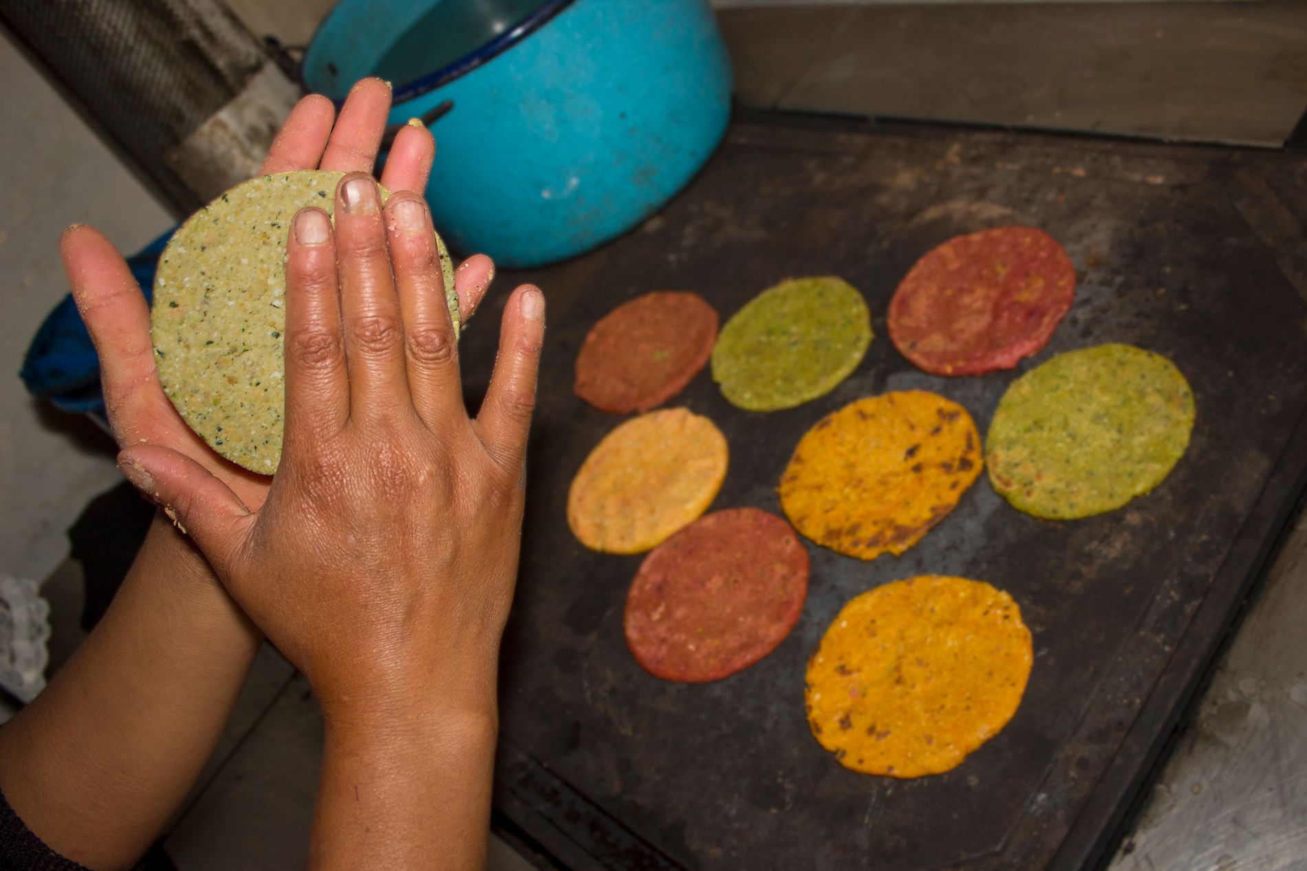I norra Mexiko görs tortillas mestadels av mjöl, medan de i södra Mexiko vanligtvis görs av majs.