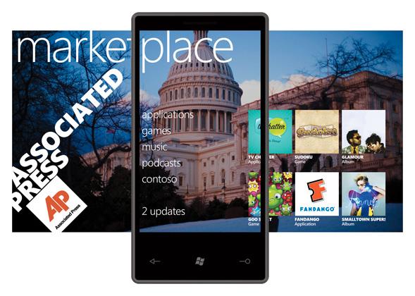 Windows Phone 7 har et helt nytt brukergrensesnitt som ligner på det du finner i musikkspilleren Zune.