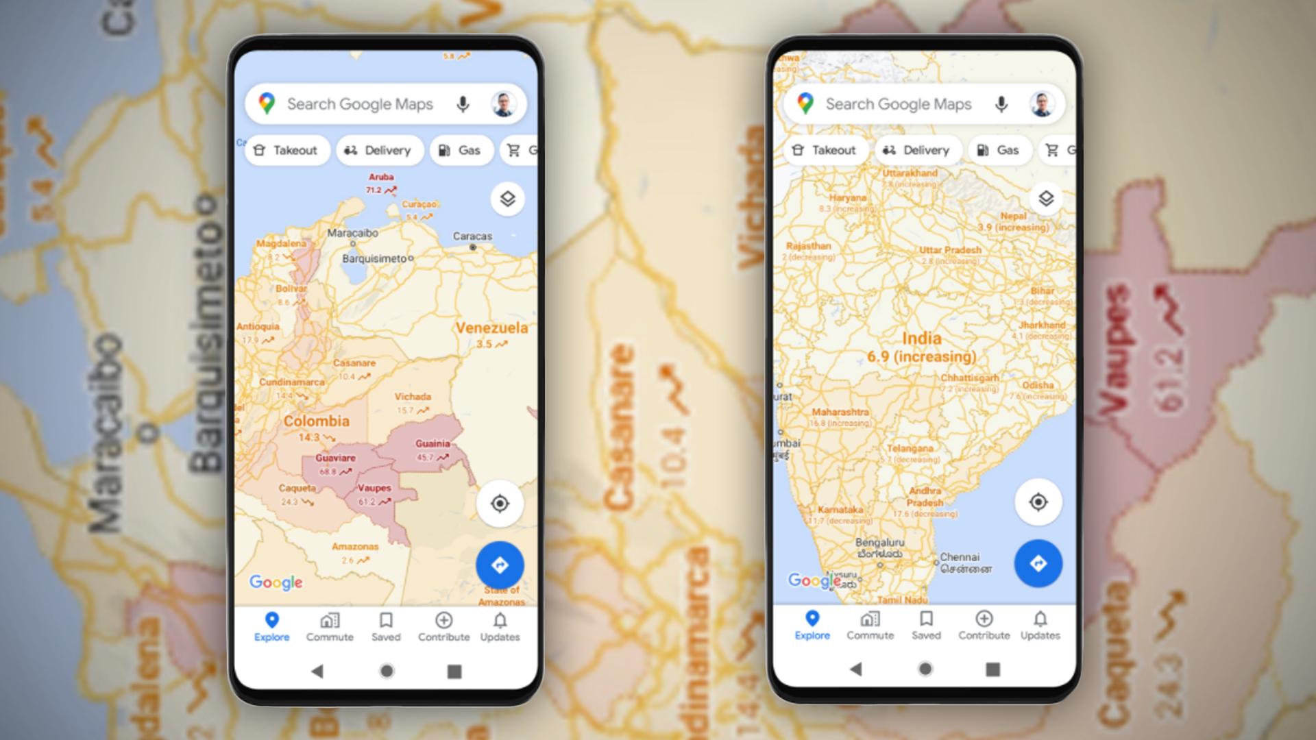 Google ruller ut Covid-kart i Maps