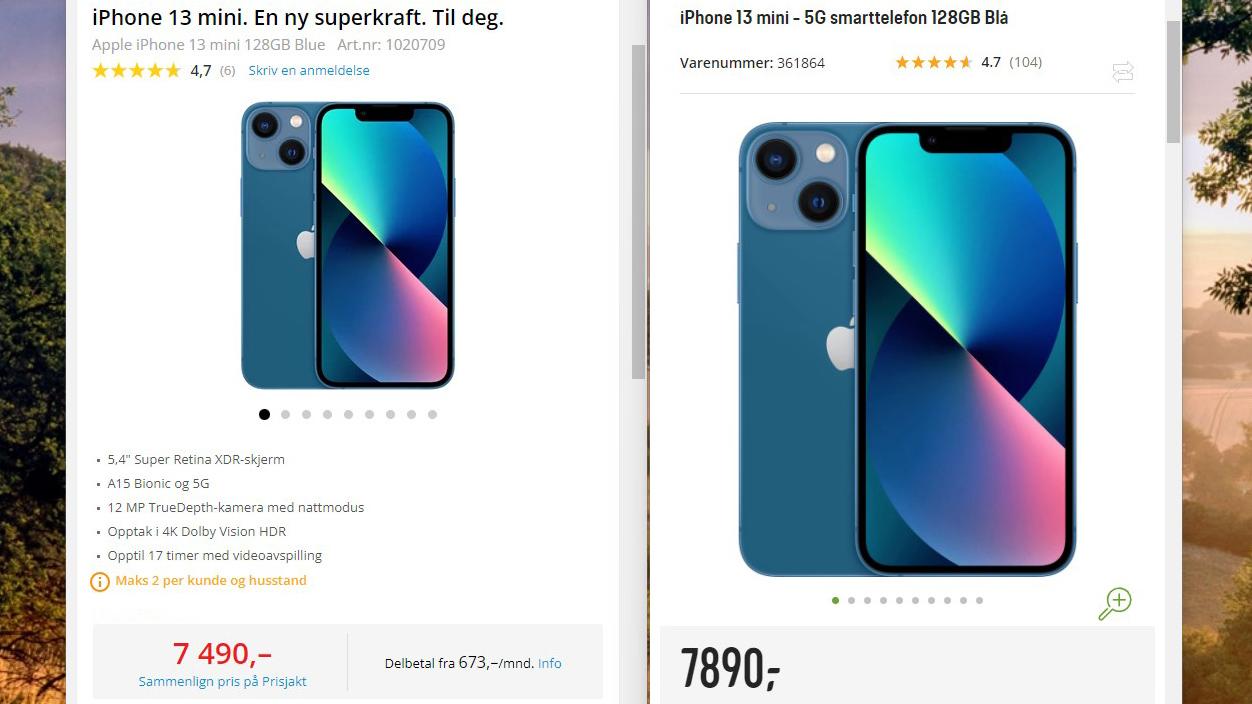 Elkjøp nektet kunde «prismatch» på lik iPhone