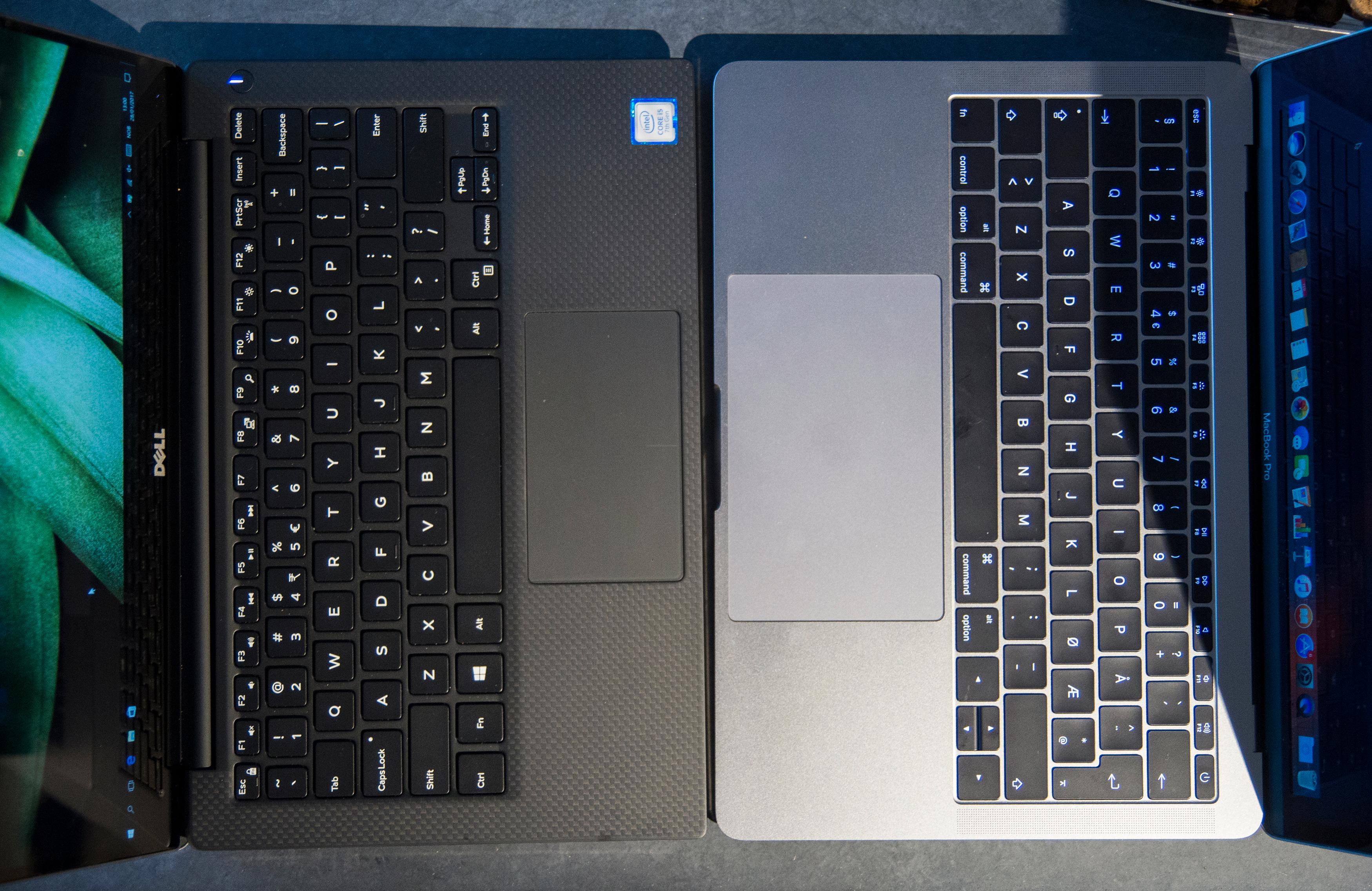 Apple har utstyrt sin MacBook Pro med en langt større pekeplate, som dessuten er mer presis enn XPS sin.