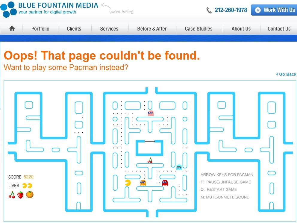 Hell i uhell - på bluefountainmedia.com traff vi på Pacman.