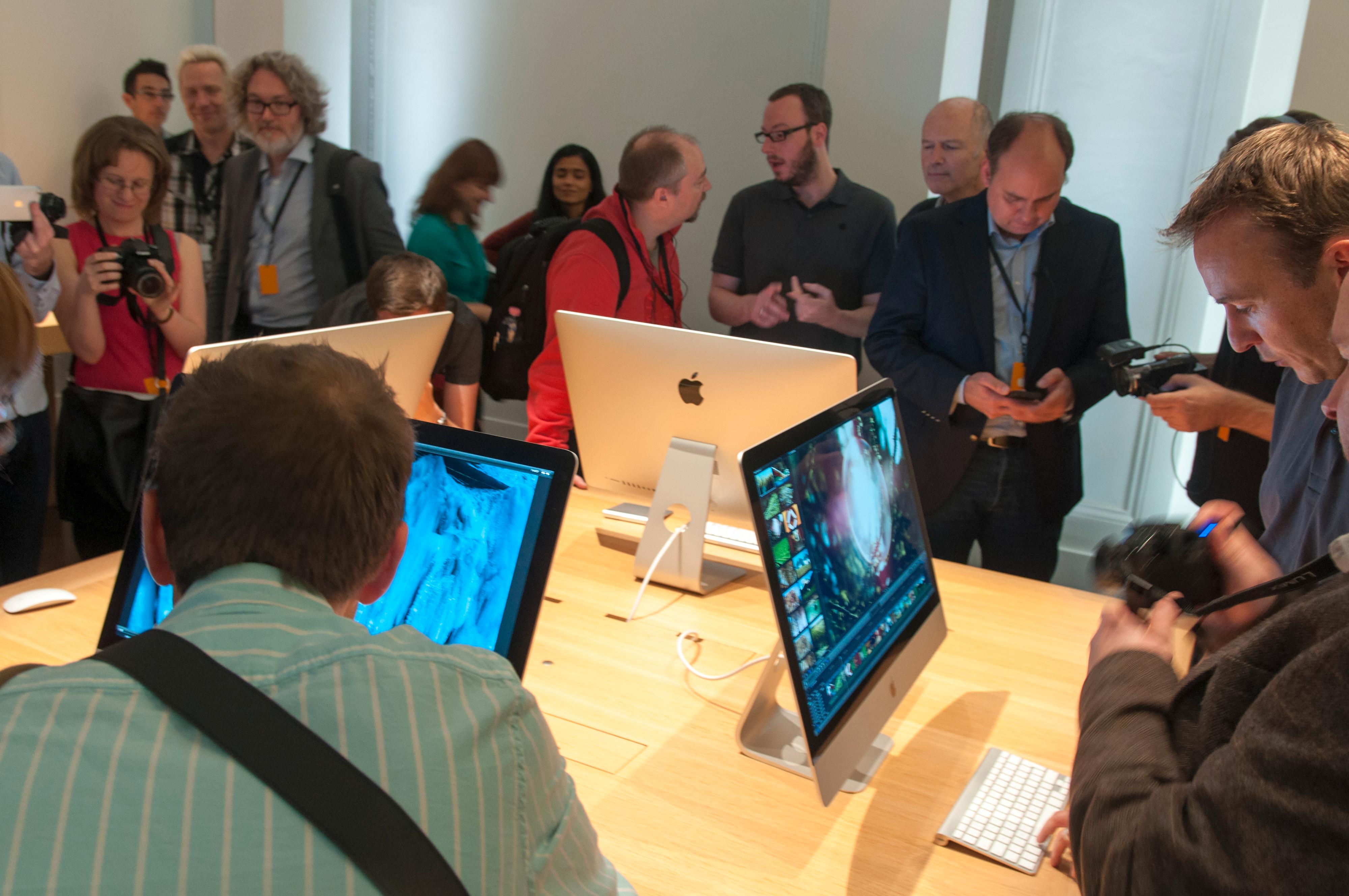Interessen for Apples nye alt-i-ett-maskin var stor.Foto: Finn Jarle Kvalheim, Tek.no