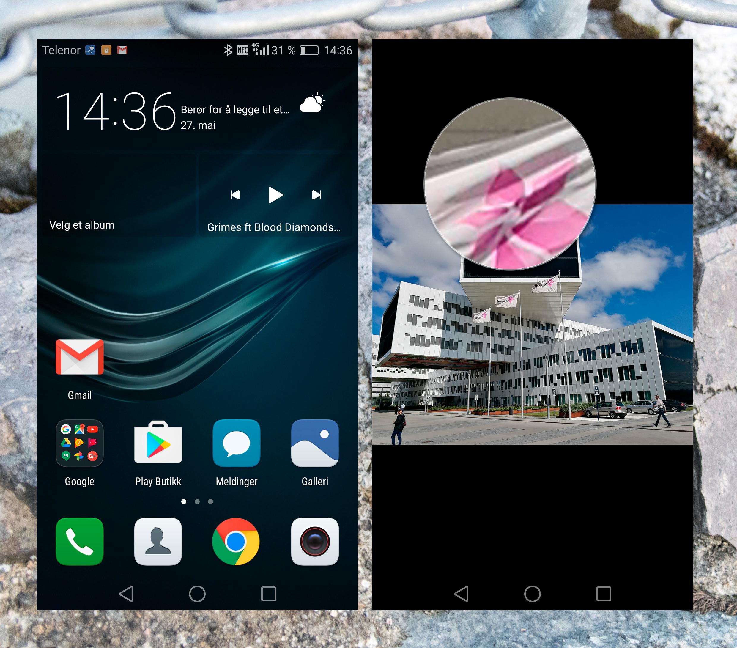 Gode menyer og masse funksjonalitet. P9 Plus er den eneste Android-telefonen på det norske markedet med skjerm som kan måle trykk. Støtten er litt begrenset, men du kan for eksempel zoome inn på bilder ved å trykke hardere.