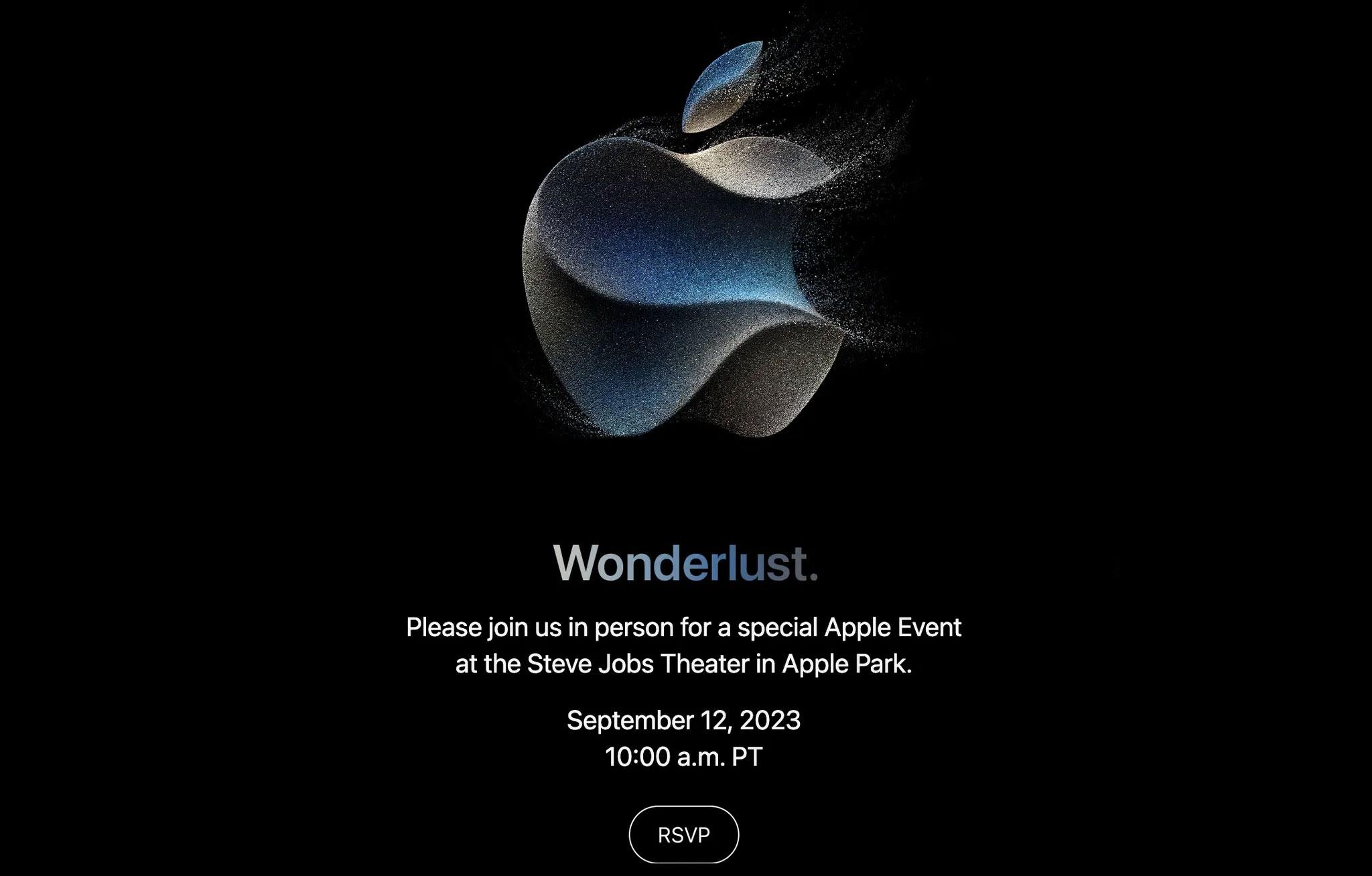 Slik ser invitasjonen til årets Apple-lansering ut.