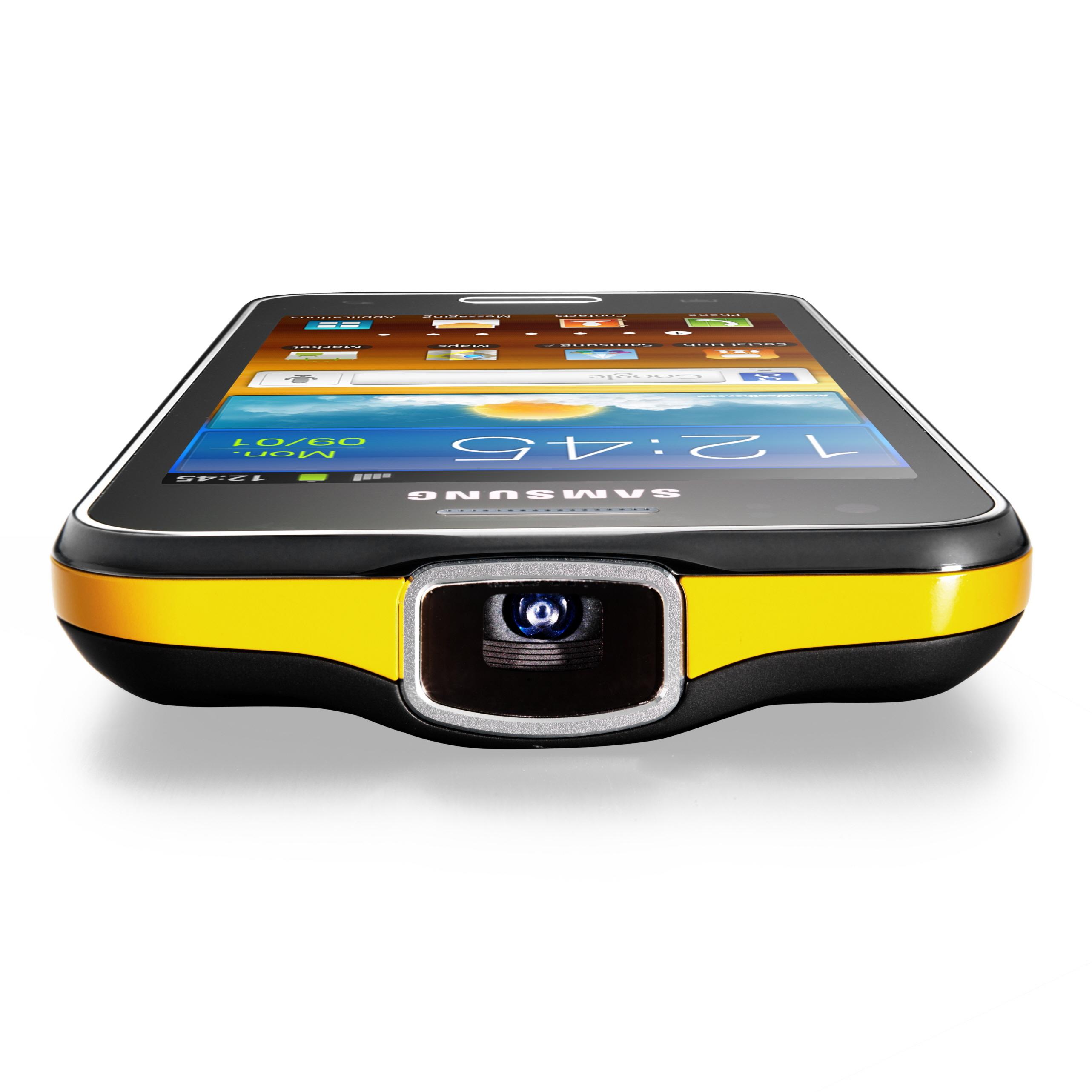 Samsung Galaxy Beam-serien er nå i sin tredje generasjon.. Kun denne, den midterste av modellene, kom i vanlig salg i Norge.Foto: Samsung