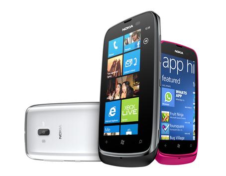 Nokia Lumia 610 fås i flere ulike farger.