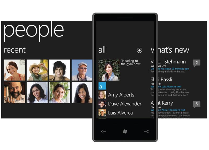 Windows Phone 7 skal være sosialt.