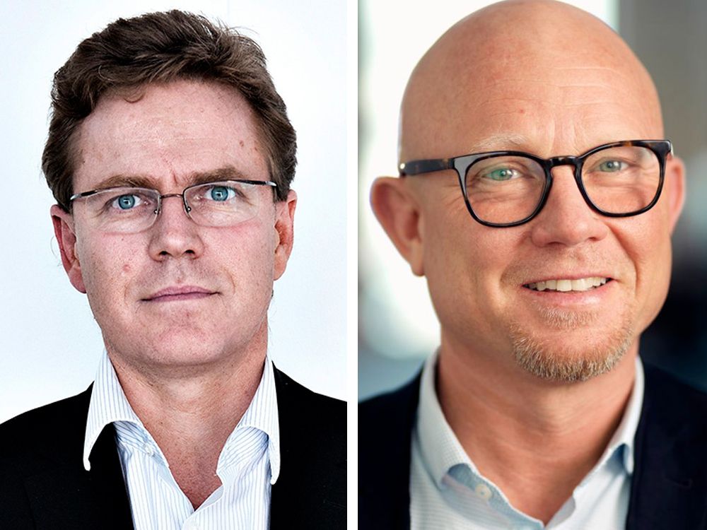 Arlas koncernchef Peder Tuborgh och Arlas presschef Erik Bratthall.