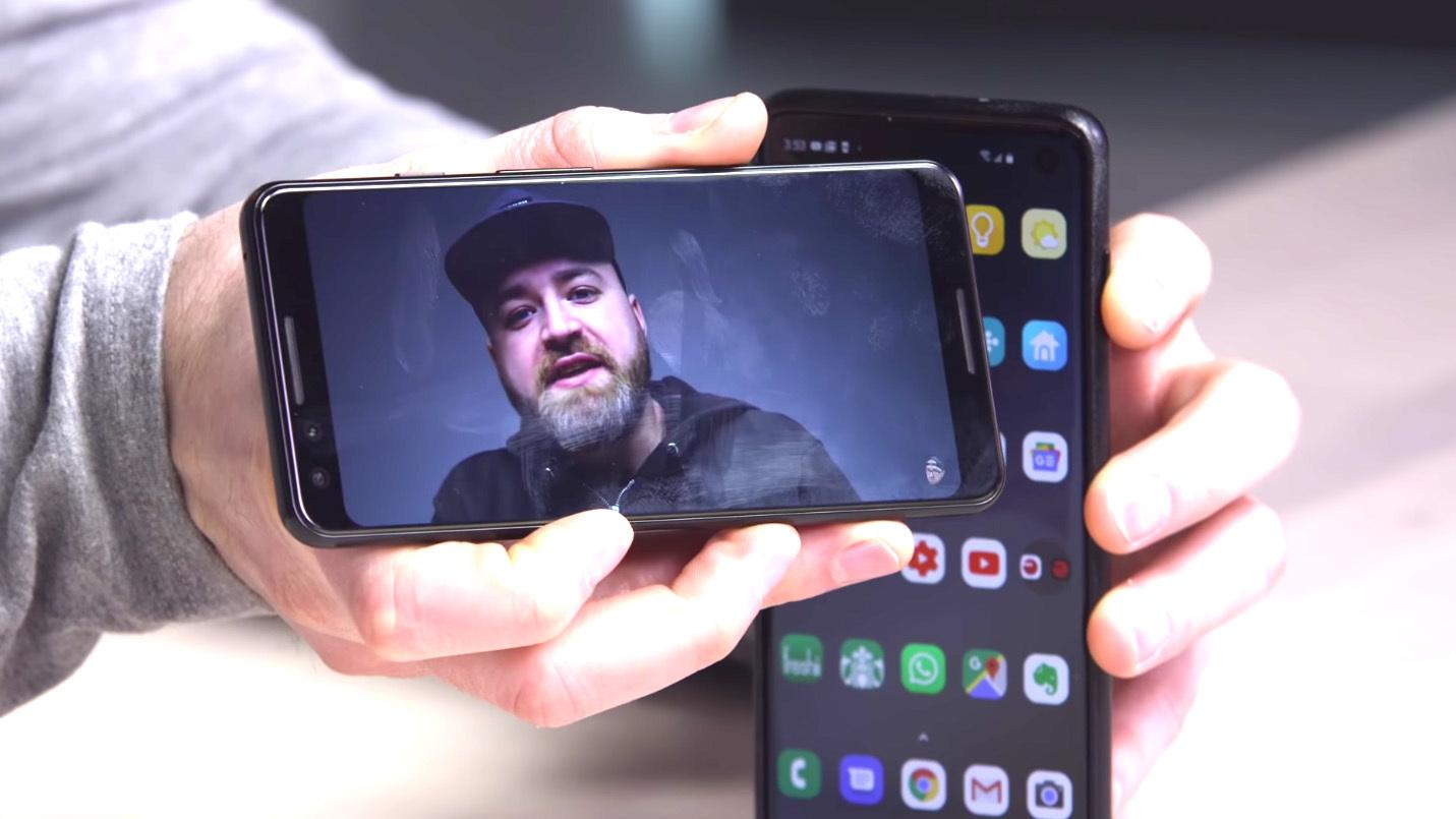 Låser opp Galaxy S10 med annen mobilskjerm