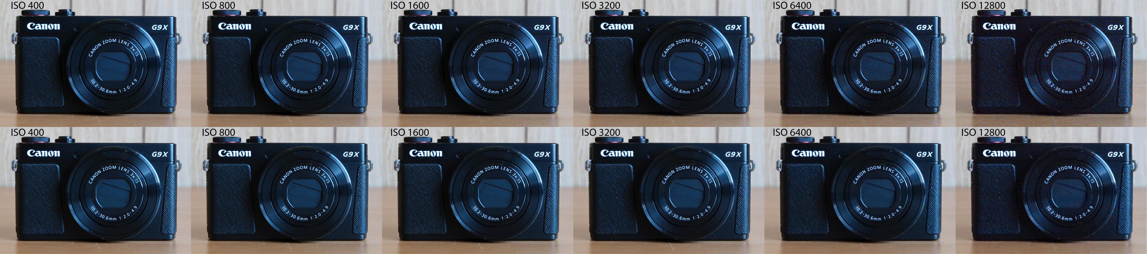 Lillebror G9X har stått fotomodell. Ubehandlet fra RAW øverst, kameraets JPEGer nederst.
