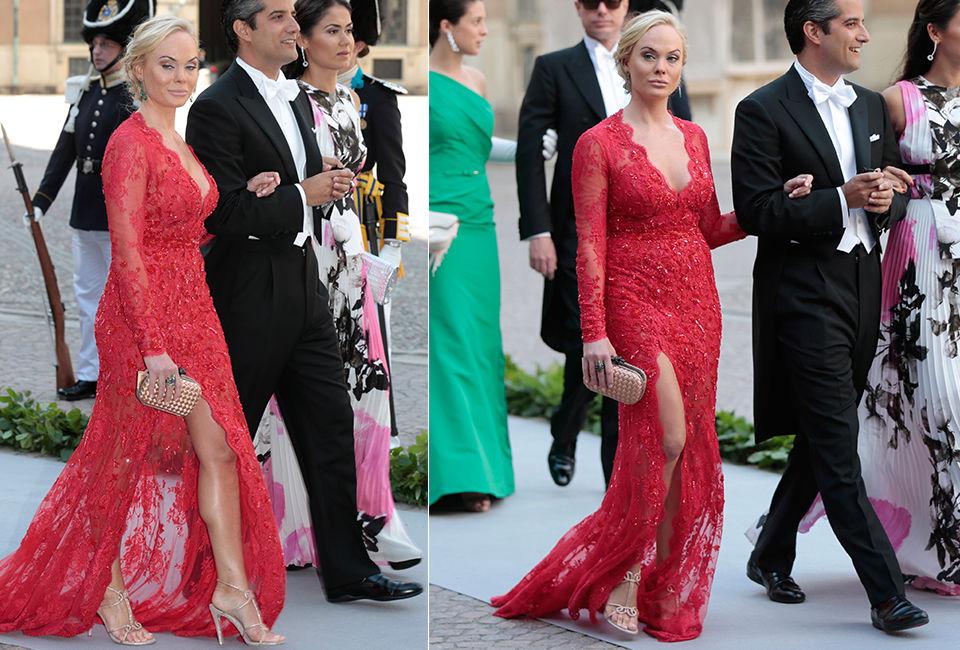 HOT I RØDT: Kathrine Fredriksen i rød kjole fra luksusmerket Ralph and Rousso. Foto: Scanpix