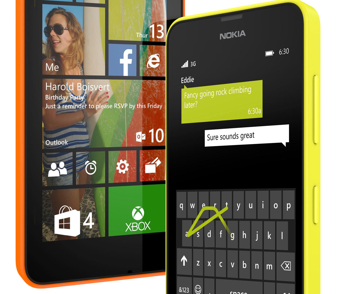 Lumia 630 kjører Windows Phone 8.1.