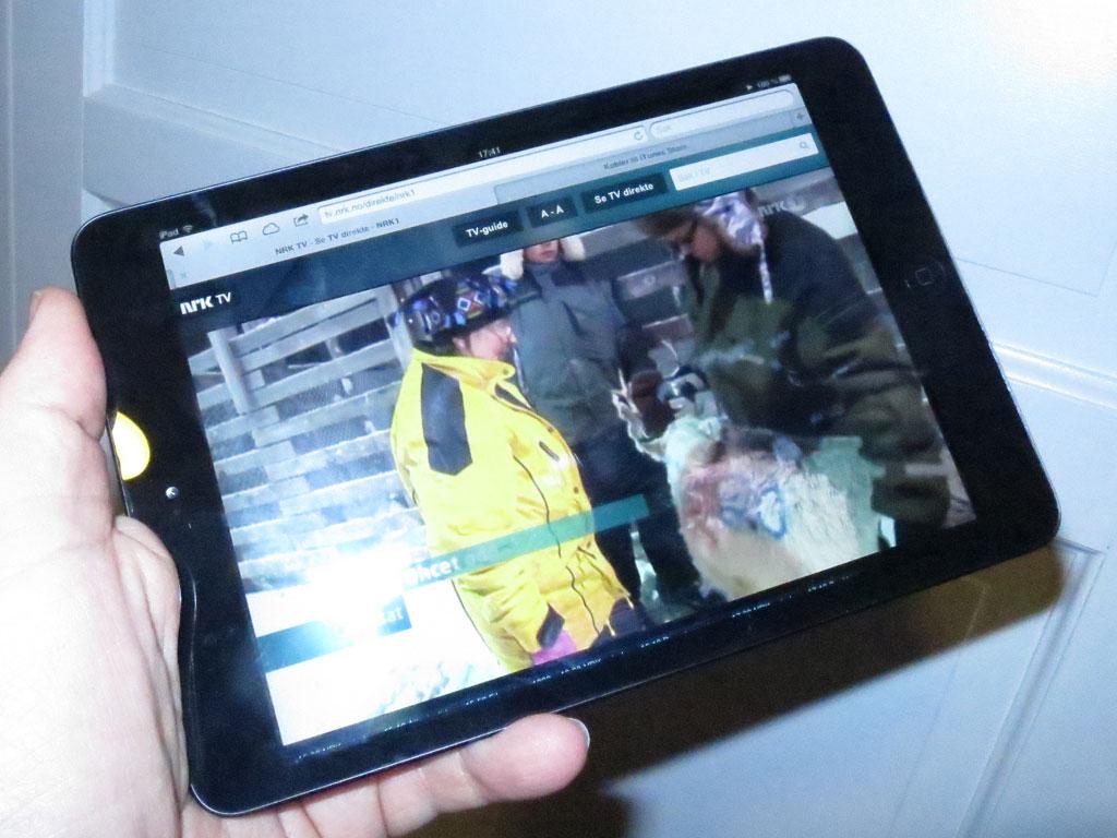 NRK Nett-TV kjører som en drøm på iPad mini.Foto: Espen Irwing Swang, Amobil.no