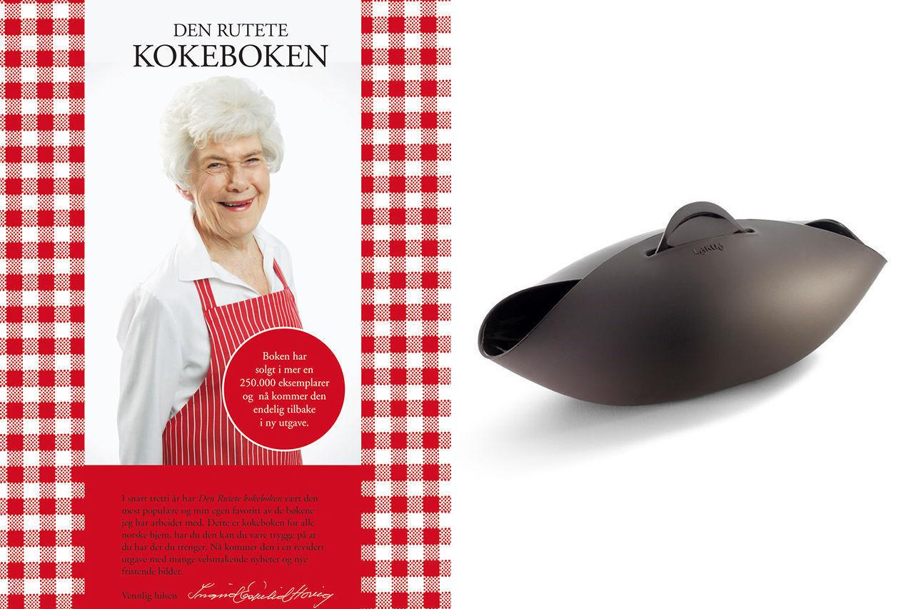 Foto: Den rutete kokeboken av Ingrid Espelid Hovig/Gyldendal Forlag/Lékué/Produsenten