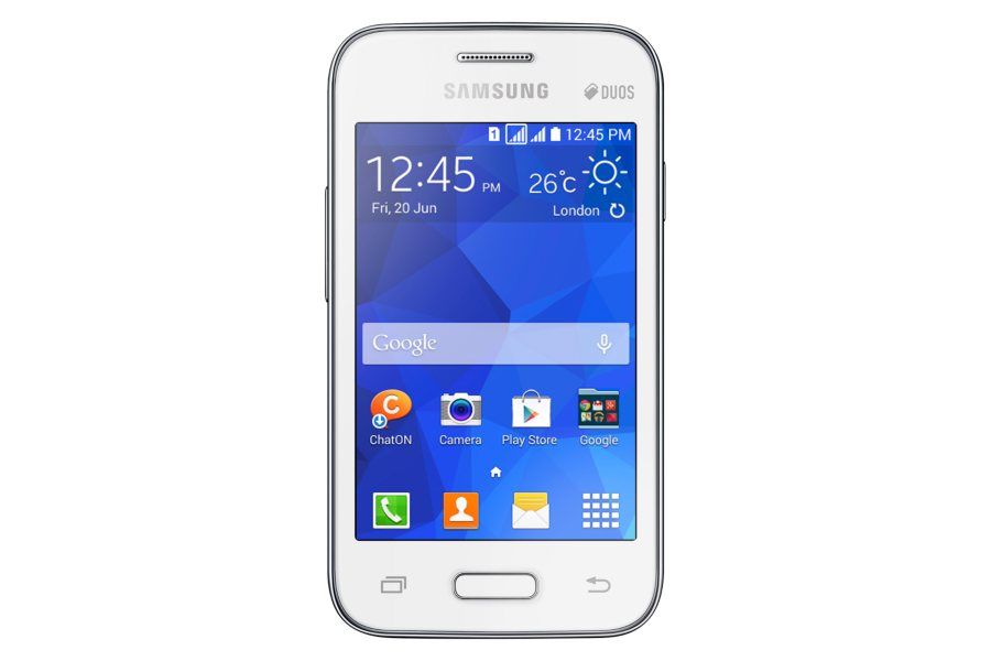 Samsung Galaxy Young 2 (Obs: bildet er av dual SIM-versjonen).Foto: Samsung