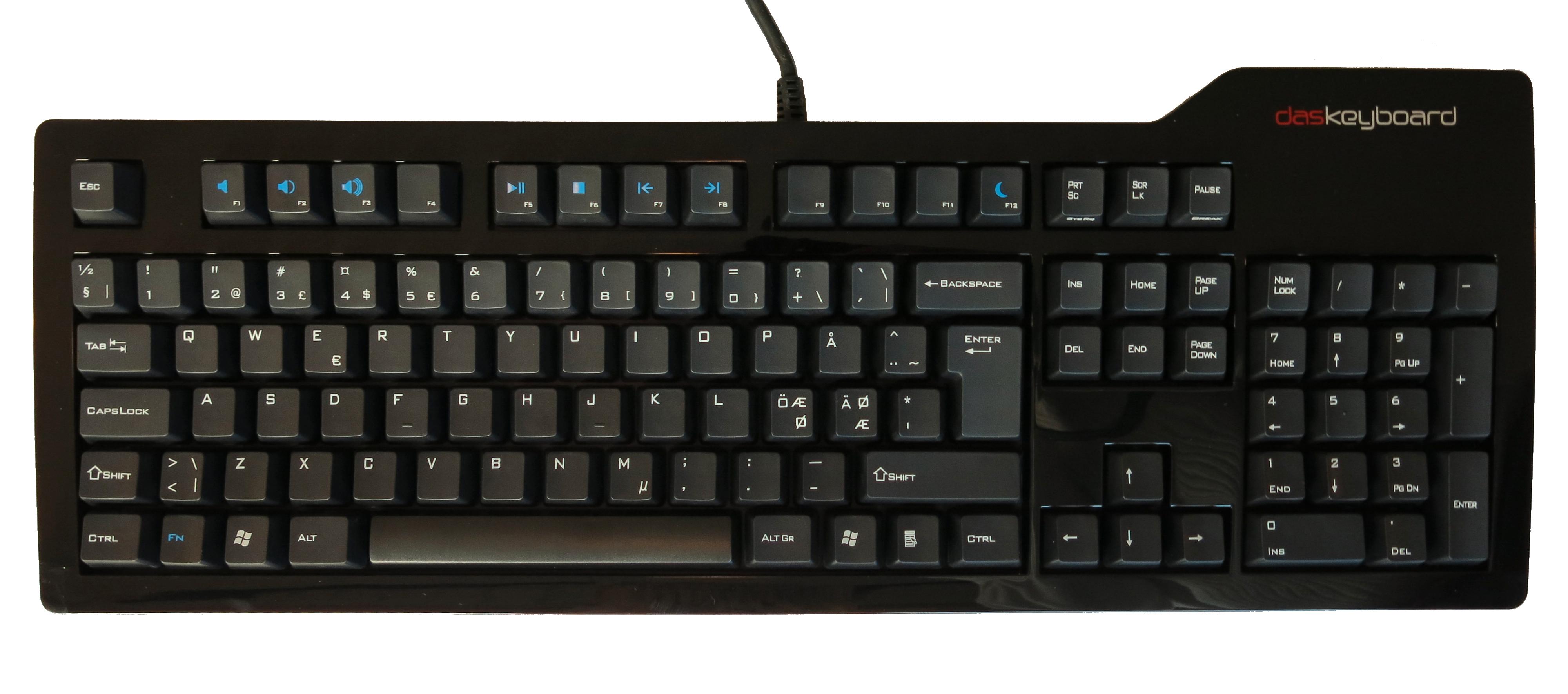 Das Keyboard Model S Professional fåes med Cherry MX Red, Brown og Blue .Foto: Torstein Sørnes, Hardware.no