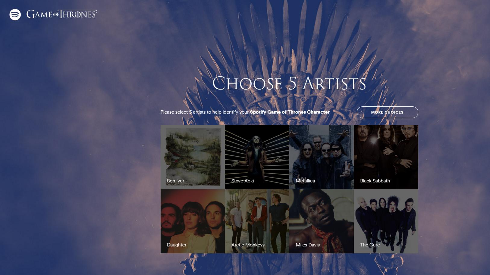 Nettsiden forteller deg hvilken Game of Thrones-karakter du er, basert på musikkpreferansene.
