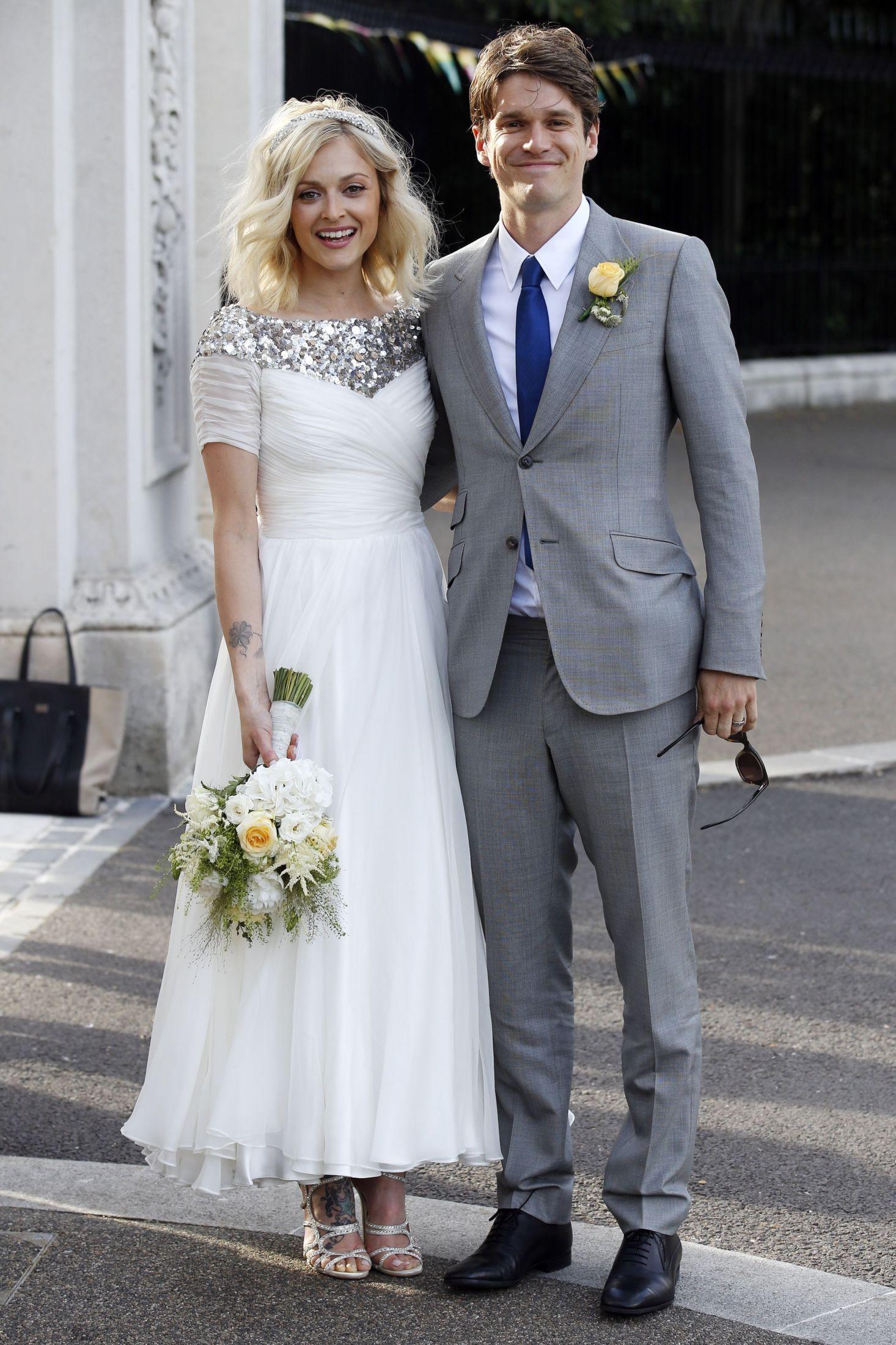 LUKSUSBRUD: Fearne Cotton giftet seg med Jesse Wood i London i kjole fra Emilio Pucci. Foto: Getty Images