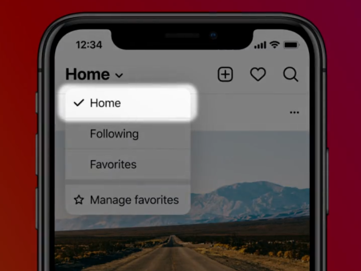 Tre ulike nyhetsoppdateringer: Home, Following og Favorites. Home vil være Instagram-opplevelsen slik du kjenner den i dag, forklarer Mossari i Twitter-videoen.