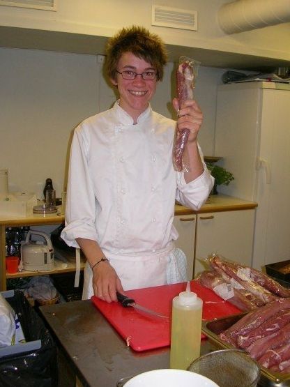 Christer Rødseth avbildet på kjøkkenet i 2007, helt i starten av sin kokkekarriere.