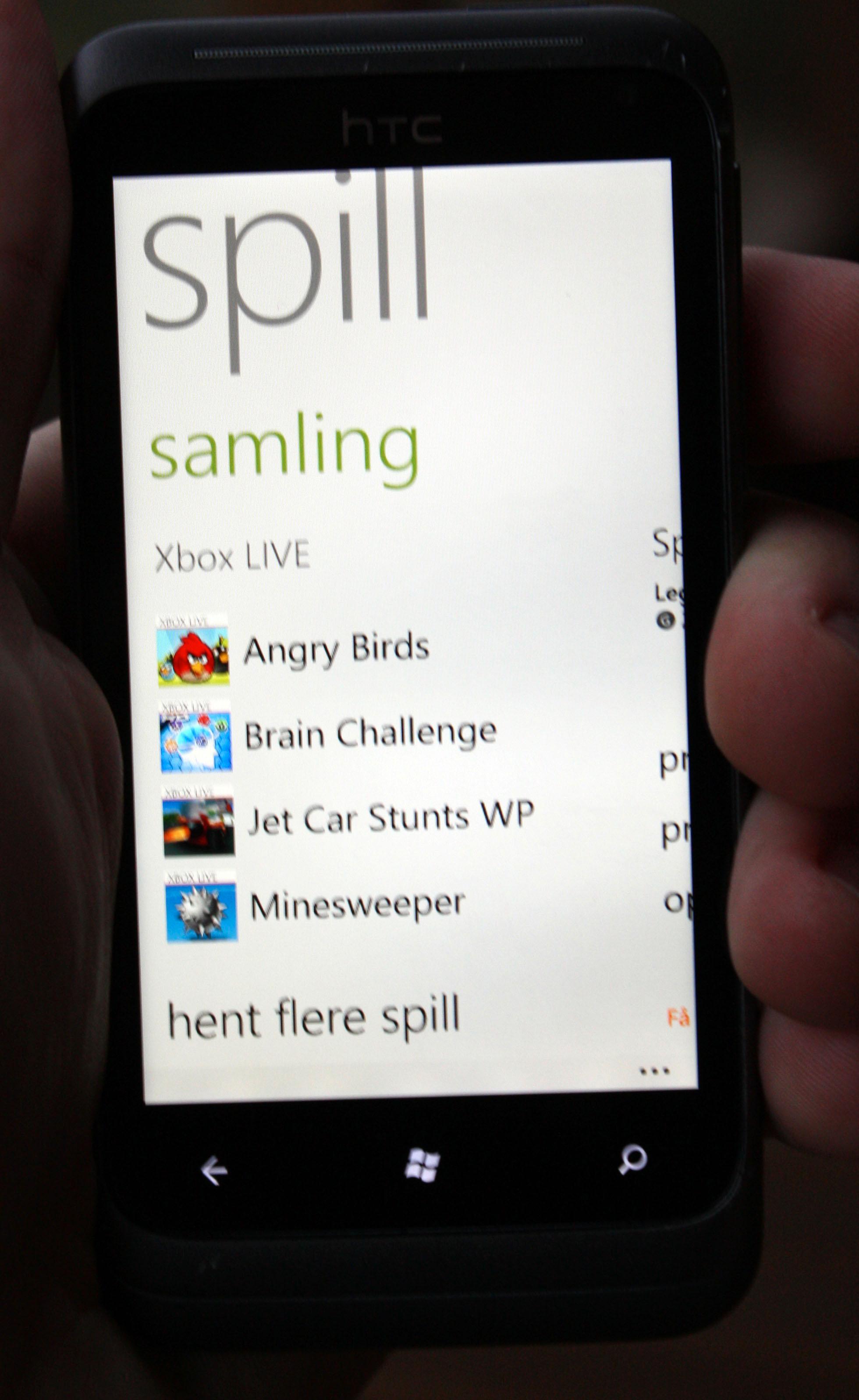 Du finner mange av de klassiske mobilspillene også til Windows Phone 7.5.