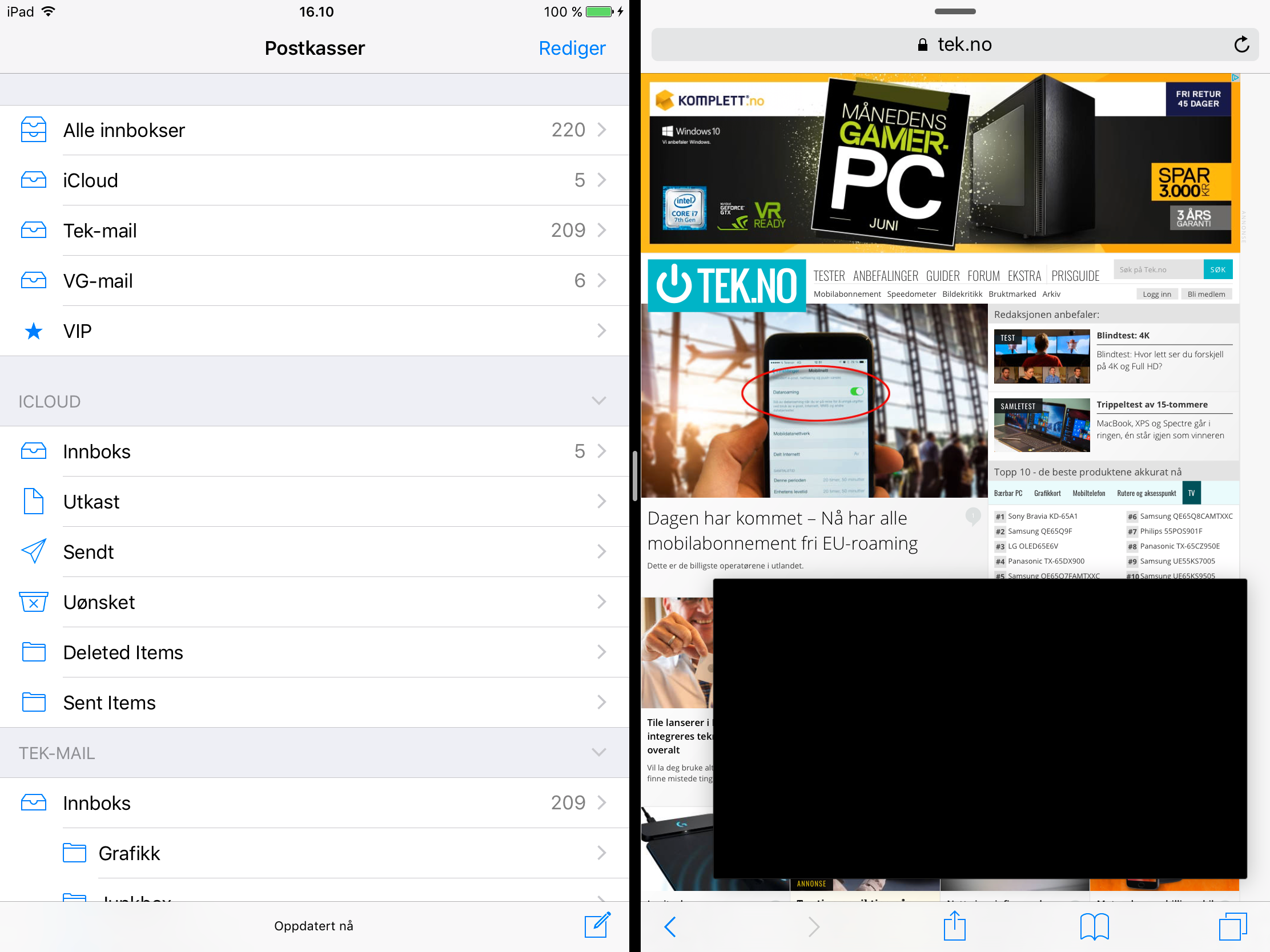 En del multitaskingelementer har kommet inn i iOS alt. Du kan ha to apper side om side og videoavspilling kan foregå i en boks som flyter rundt på skjermen. Til høsten vil man også kunne trekke innhold mellom apper som ligger på denne måten, og det blir enklere å veksle mellom dem.