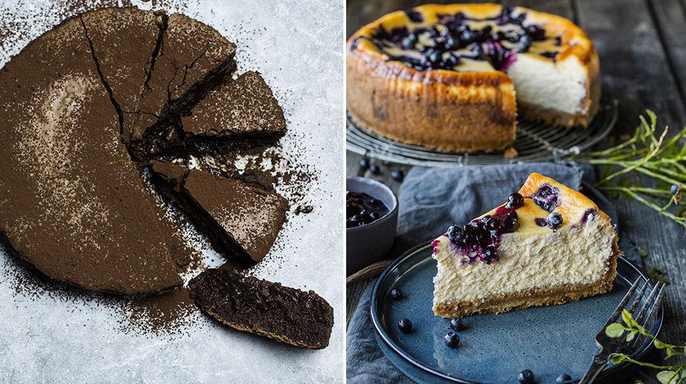 MELFRITT: Det finnes kaker for den sjokoladesultne, ostekakeelskeren og den som liker gamle favoritter - uten mel. Foto: Sara Johannessen Meek/VG