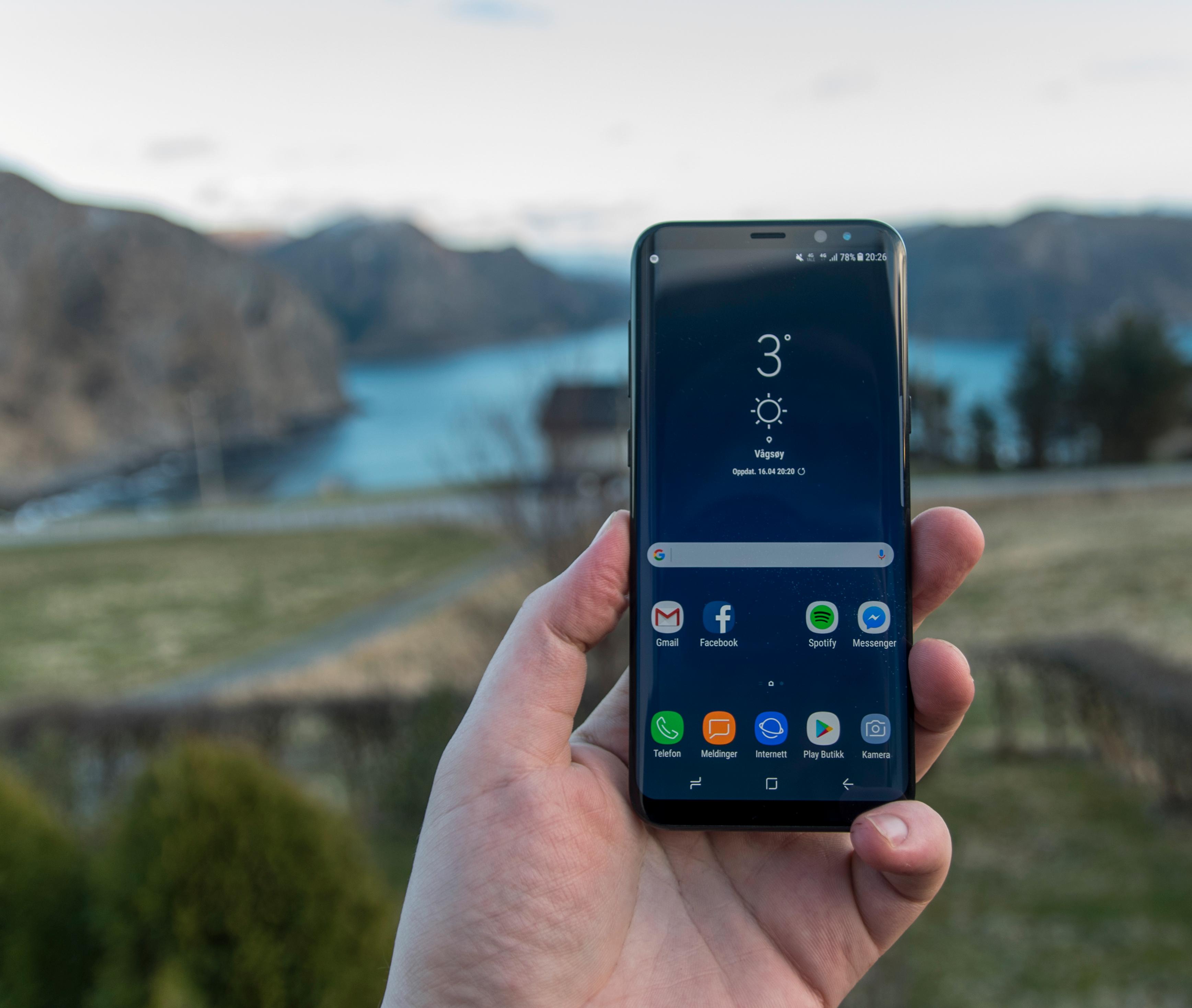 Samsung Galaxy S8+, fra vår test av mobilen i 2017.