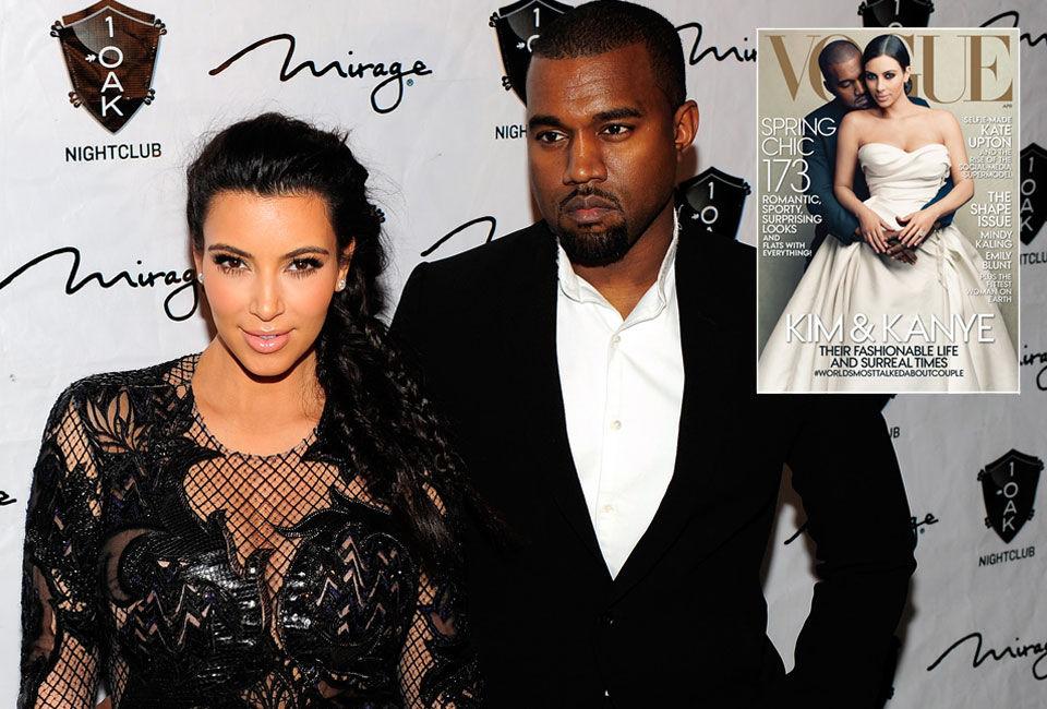 SUPERPAR: Kim Kardashian (33) og Kanye West 36) ble sammen 2013, og har på kort tid gjort seg bemerket i   Foto: Getty Images / Faksimile Vogue