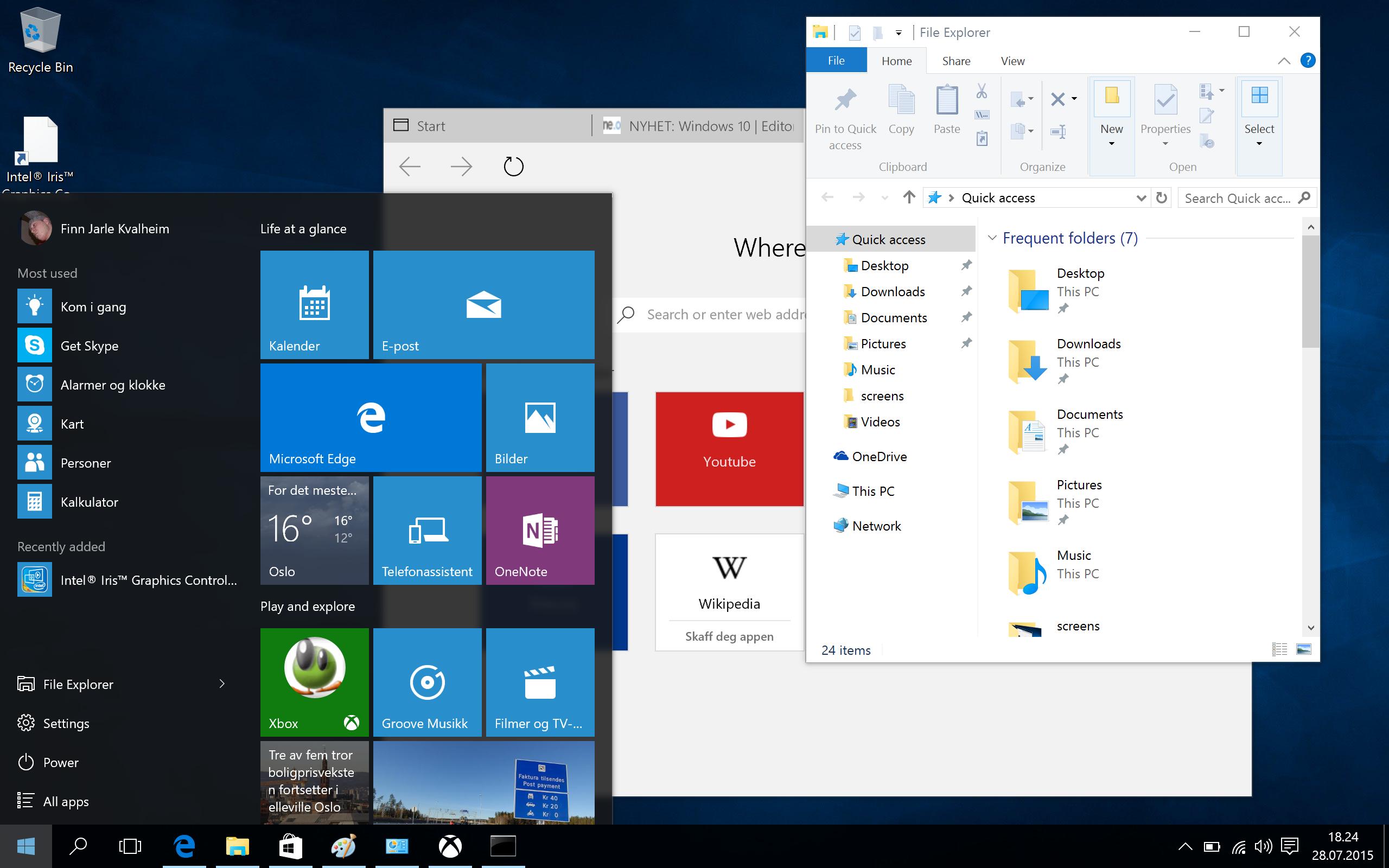 Microsofts Windows 10 er ett av flere operativsystem som er i vanlig bruk. Foto: Finn Jarle Kvalheim, Tek.no